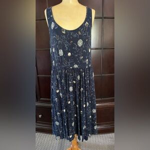 Disney The Haunted Mansion Madame Leota Navy Skater Dress